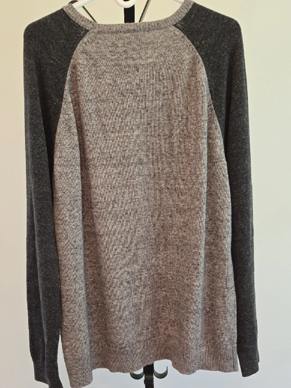 Lucky Brand Gray Two-Tone Raglan Pullover